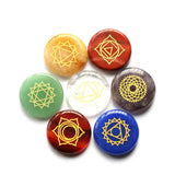 7 Chakra Stones 25MM Polished Palm Stone Reiki Crystal Healing Divination
