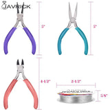 7 Pc Jewelry Making Tools Kit with Pliers, Cutters & Wires