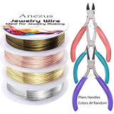 7 Pack Jewelry Making Tools Needle Nosed Round Nose Pliers Side Cutters Beading