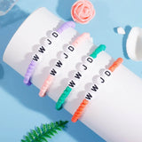 7 Pack WWJD Stretch Bracelets Summer Colors Beaded Religious Christian Jewelry