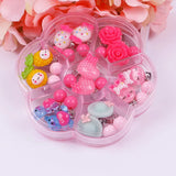 7 Pairs Kids Clip on Earrings Mix In Box Children's Baby Girl Party Jewelry