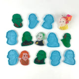 7 Pcs Foreigner Head Keychain Resin Mold DIY Crafts Jewelry Making Tool