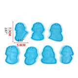 7 Pcs Foreigner Head Keychain Resin Mold DIY Crafts Jewelry Making Tool