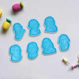 7 Pcs Foreigner Head Keychain Resin Mold DIY Crafts Jewelry Making Tool