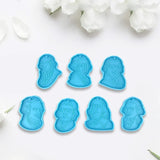 7 Pcs Foreigner Head Keychain Resin Mold DIY Crafts Jewelry Making Tool