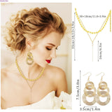 7 Pcs Disco Set with Rimless Diamond Cutting Jewelry for Ladies