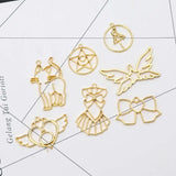 7 Pcs Blank Frame Open Bezel Setting for UV Resin Pendant DIY Jewelry