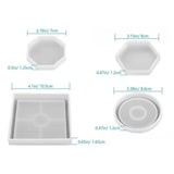 7 Pcs Resin Silicone Molds - DIY Crystal Coaster Molds for Crafts