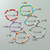 7 Pcs Boho Elastic Beaded Bracelets for Women
