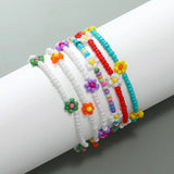 7 Pcs Boho Elastic Beaded Bracelets for Women