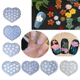 7 Pcs Small Flower 3D Acrylic Nail Mold Retro Nail Decorations Nail Carving Mold