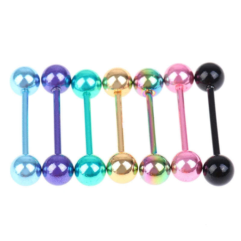7 Pcs Stainless Steel Tongue Piercing Set