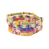 Colorful Tila Beads Bracelet for Women Glass Charm Pulseras Femme Jewelry