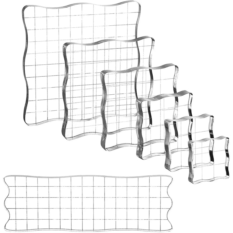 7 Clear Stamp Blocks Set for Scrapbooking Crafts Cards
