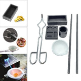7 Pieces Melting Casting Ingot Die Crucible Set for Silver Jewelry