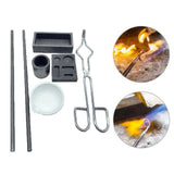 7 Pieces Melting Casting Ingot Die Crucible Set for Silver Jewelry