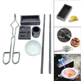 7 Pieces Melting Casting Ingot Die Crucible Set for Silver Jewelry