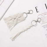 7 Mini Macrame Keychains Bag Charms for Car Purse Phone Supplies