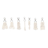 7 Mini Macrame Keychains Bag Charms for Car Purse Phone Supplies