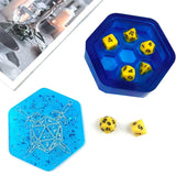 Resin Dice Moulds Set with Hexagon Box, Multi-Sided Epoxy Casting Dice
