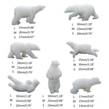 7 Shapes Silicone Mini Polar Bear Modeling Resin Mold for Resin Crafts