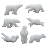 7 Shapes Silicone Mini Polar Bear Modeling Resin Mold for Resin Crafts