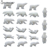 7 Shapes Silicone Mini Polar Bear Modeling Resin Mold for Crafts