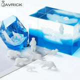 7 Shapes Silicone Mini Polar Bear Modeling Resin Mold for Crafts