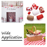 Red Sweet Heart Polyester Ribbon Jute Burlap Love Ribbon
