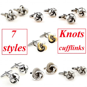 Metal Knots Cufflink Knitted Cuff Link Style