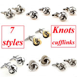 Metal Knots Cufflink Knitted Cuff Link Style