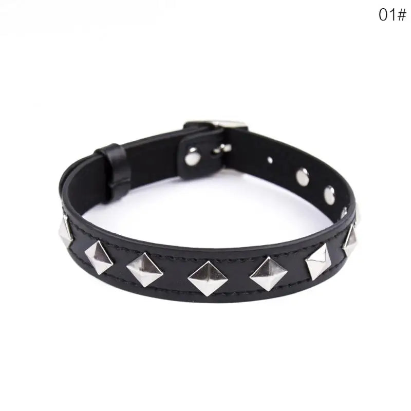Punk Rock Gothic Chokers Rivet Heart Round Choker