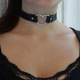 Punk Rock Gothic Chokers Rivet Heart Round Choker