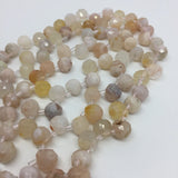 7mm Cherry Agate Powder Faceted Stone Beads for Jewelry Making