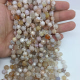 7mm Cherry Agate Powder Faceted Stone Beads for Jewelry Making