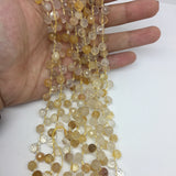 7mm Citrine Powder Faceted Beads for Jewelry Making