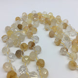 7mm Citrine Powder Faceted Beads for Jewelry Making