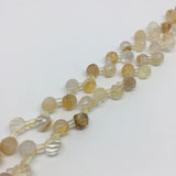 7mm Citrine Powder Faceted Beads for Jewelry Making