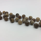 7X7mm Petrified Wood Powder Faceted Semi-Precious Stone Loose Beads