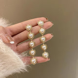 Retro Heart Pearl Clip Earrings for Women No Piercing Ears