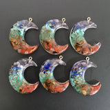 7 Colors Moon Pendants Orgone Reiki Healing Natural Stone Jewelry