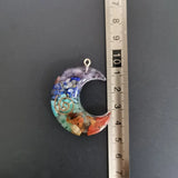 7 Colors Moon Pendants Orgone Reiki Healing Natural Stone Jewelry
