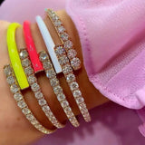 Neon Enamel Bangle Bracelet for Women - 7 Colors