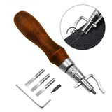 7 in 1 Leathercraft Adjustable Stitching and Groover Tool Set DIY Practical