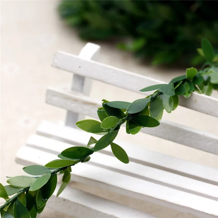 7m Artificial Flowers Rattan Leaf Iron Wire DIY Wreath Wedding Car Decoration