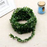 7m Artificial Flowers Rattan Leaf Iron Wire DIY Wreath Wedding Car Decoration