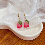 7 Pairs Pink Earrings Ear Clip for Lady Party Gift