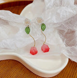 7 Pairs Pink Earrings Ear Clip for Lady Party Gift
