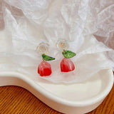 7 Pairs Pink Earrings Ear Clip for Lady Party Gift