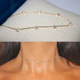 Star CZ Charm Vermeil Filled 925 Silver Necklace